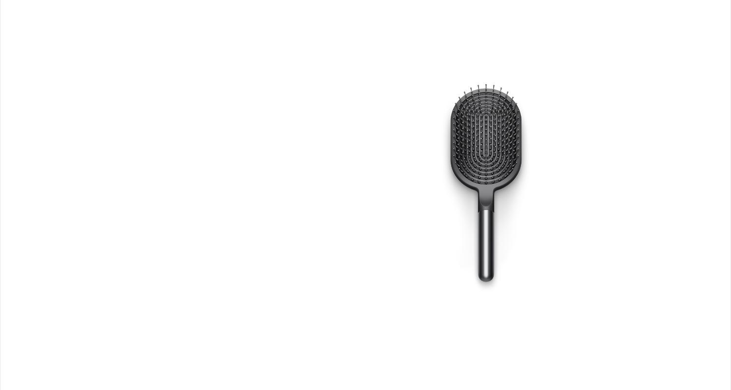 Nickel and Black Dyson Paddle Brush Nickel and Black Dyson Paddle Brush